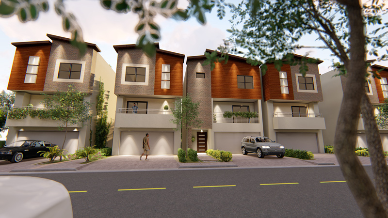 Lonestar Towhomes Development - Front View 1